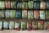 CRB2565 15.5 inches 2*4mm heishi unakite beads wholesale