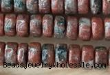 CRB2569 15.5 inches 2*4mm heishi brecciated jasper beads wholesale