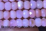 CRB2615 15.5 inches 2*3mm faceted rondelle pink opal beads