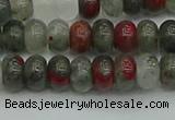 CRB2870 15.5 inches 4*6mm rondelle blood jasper beads