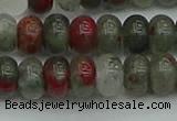 CRB2872 15.5 inches 6*10mm rondelle blood jasper beads