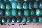CRB3128 15.5 inches 2*3mm faceted rondelle tiny malachite beads