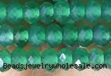 CRB3171 15.5 inches 2.5*4mm faceted rondelle tiny green agate beads