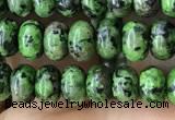 CRB4042 15.5 inches 4*6mm rondelle imitation ruby zoisite beads