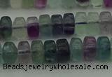 CRB406 15.5 inches 5*8mm rondelle fluorite gemstone beads