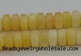 CRB410 15.5 inches 5*8mm rondelle yellow jade beads wholesale