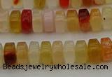 CRB413 15.5 inches 5*8mm rondelle yellow agate beads wholesale