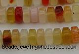 CRB413 15.5 inches 5*8mm rondelle yellow agate beads wholesale