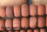 CRB5014 15.5 inches 4*6mm rondelle matte red jasper beads wholesale