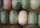 CRB5069 15.5 inches 5*8mm rondelle matte Indian agate beads wholesale