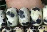 CRB5158 15.5 inches 5*8mm faceted rondelle dalmatian jasper beads
