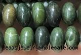 CRB5311 15.5 inches 4*6mm rondelle bronze green stone beads