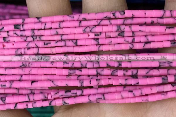 CRB5526 15 inches 2*2mm heishi synthetic turquoise beads wholesale