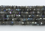 CRB5620 15.5 inches 4*7mm - 5*8mm faceted rondelle labradorite beads CRB5620 15.5 inches 4*7mm - 5*8mm faceted rondelle labradorite beads