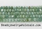 CRB5658 15.5 inches 6*10mm-7*11mm faceted rondelle jade beads wholesale