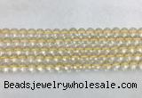 CRBS06 15 inches 6mm round citrine gemstone beads wholesale