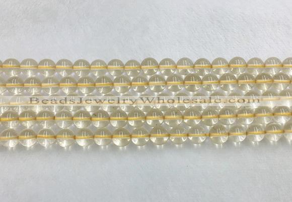 CRBS06 15 inches 6mm round citrine gemstone beads wholesale