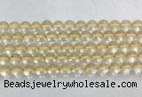 CRBS07 15 inches 8mm round citrine gemstone beads wholesale