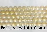 CRBS10 15 inches 14mm round citrine gemstone beads wholesale