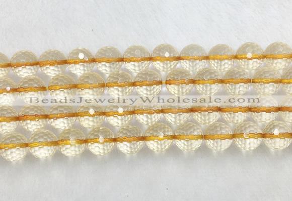 CRBS20 15 inches 14mm faceted round citrine beads wholesale