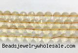 CRBS21 15 inches 16mm faceted round citrine beads wholesale