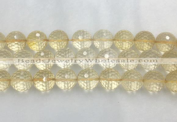 CRBS22 15 inches 18mm faceted round citrine beads wholesale