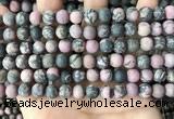 CRD32 15.5 inches 8mm round matte rhodonite beads wholesale