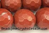 CRE363 15 inches 12mm faceted round red jasper beads wholesale