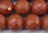 CRE365 15 inches 8mm faceted round red jasper beads