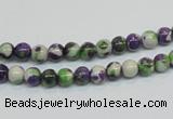 CRF01 15.5 inches 4mm round dyed rain flower stone beads wholesale