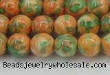 CRF311 15.5 inches 12mm round dyed rain flower stone beads wholesale