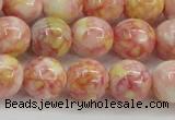 CRF319 15.5 inches 14mm round dyed rain flower stone beads wholesale