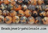 CRF321 15.5 inches 4mm round dyed rain flower stone beads wholesale