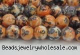 CRF322 15.5 inches 6mm round dyed rain flower stone beads wholesale