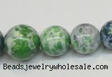 CRF52 15.5 inches multi sizes round dyed rain flower stone beads