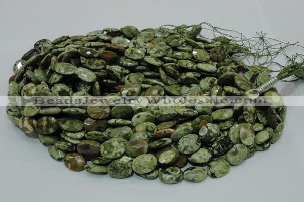 CRH91 15.5 inches 16*20mm faceted oval rhyolite beads wholesale