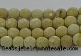 CRI210 15.5 inches 4mm faceted round riverstone beads wholesale