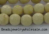 CRI213 15.5 inches 10mm faceted round riverstone beads wholesale