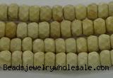 CRI220 15.5 inches 4*6mm faceted rondelle riverstone beads