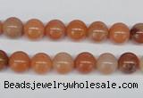 CRJ201 15.5 inches 8mm round natural red jade gemstone beads