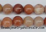 CRJ203 15.5 inches 12mm round natural red jade gemstone beads