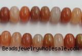 CRJ204 15 inches 7*12mm rondelle natural red jade beads