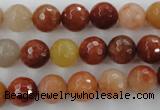 CRJ253 15.5 inches 10mm faceted round red jade gemstone beads