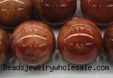 CRJ507 15.5 inches 18mm round red jade gemstone beads
