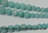 CRO718 15.5 inches 6mm – 14mm faceted round candy jade beads