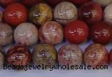 CRO873 15.5 inches 10mm round red porcelain beads wholesale