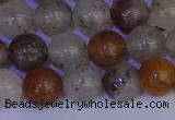 CRO893 15.5 inches 10mm round mixed lodalite quartz beads wholesale