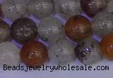 CRO894 15.5 inches 12mm round mixed lodalite quartz beads wholesale