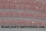 CRQ128 15.5 inches 4mm faceted round natural rose quartz beads