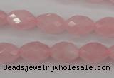 CRQ352 15.5 inches 10*14mm faceted rice rose quartz beads